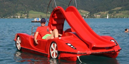 Ausflug mit Kindern - Oberösterreich - Auch eine vielzahl von Tretbooten kannst DU bei uns ausleihen! - Yachtschule Koller