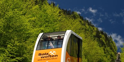 Ausflug mit Kindern - Bad Ischl - Salzbergbahn Hallstatt, Foto: ©Salzwelten/Kraft - Salzbergbahn Hallstatt & Welterbeblick Skywalk