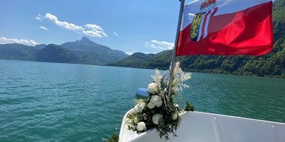 Ausflug mit Kindern - Oberösterreich - Die MS Mondseeland ist eine beliebte Hochzeitslocation - auch heiraten kann man an Bord.  - Seerundfahrt Mondsee mit der Schifffahrt Meindl 