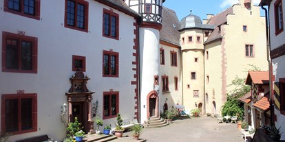 Ausflug mit Kindern - Würzburg - Burghof - Burg und Burgpark Gamburg ob der Tauber
