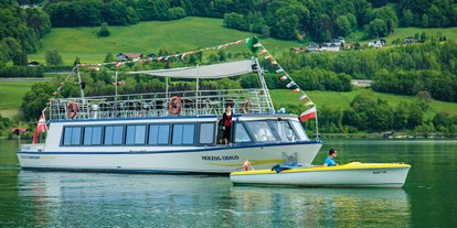 Ausflug mit Kindern - Region Mondsee - Ausflugsschiff und Elektroboote am Mondsee - Mondsee Schifffahrt Hemetsberger