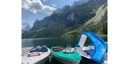 Ausflug mit Kindern - Dachstein Salzkammergut - Gosausee Boote 