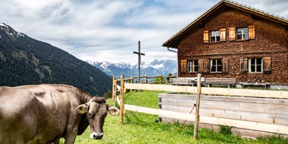 Ausflug mit Kindern - Vorarlberg - Das "Alpe Oberbuchen - Stieralpe" am Kristberg im Silbertal, dem Genießerberg im Montafon - Der Sagenwanderweg (Sagenweg) vom Kristberg ins Silbertal