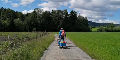 Ausflug mit Kindern - Flachgau - Der Weg führt durch eine wunderschöne, hügelige Landschaft bzw den Wald  - Schaukelweg Anthering
