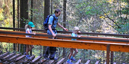 Ausflug mit Kindern - Tirol - Naturerlebnisweg Hart im Zillertal Holzbrücke - Naturerlebnisweg Hart im Zillertal