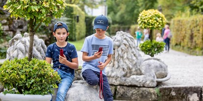 Ausflug mit Kindern - Salzburg-Stadt (Salzburg) - Wasserspiele: Kinderaudioguide - Schloss und Wasserspiele Hellbrunn